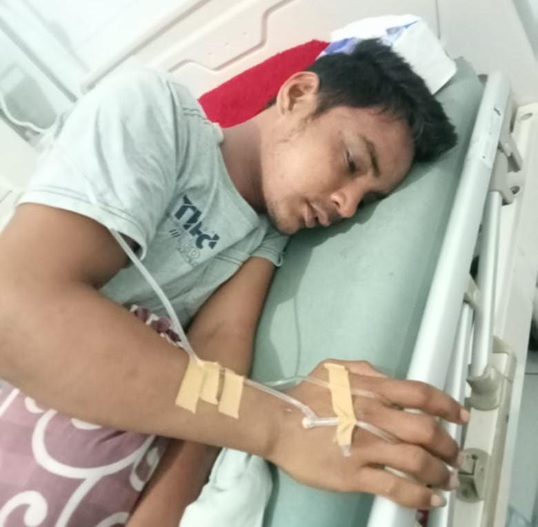 Korban Andi Muhammad saat dirawat di Rumah Sakit Umum Daerah (RSUD) Mappi – Surya Papua/IST