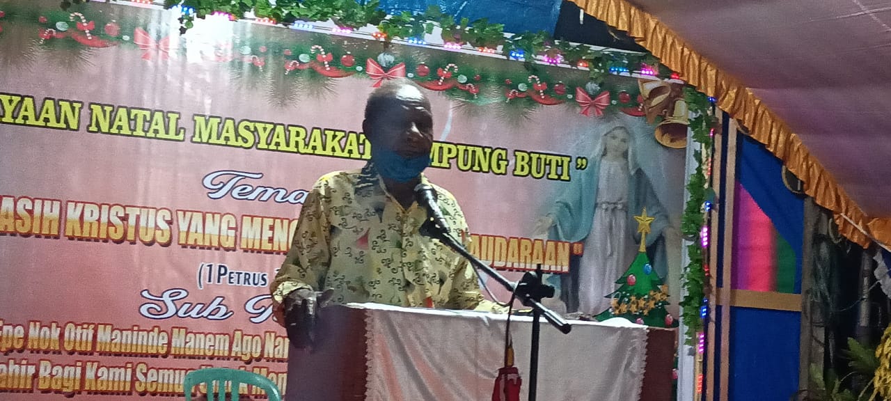 Wakil Ketua Badan Musyawarah Kampung (Bamuskam) Kampung Buti, Distrik Merauke, Kabupaten Merauke, Petrus Kawai Ndiken – Surya Papua/Frans Kobun