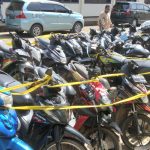 Puluhan motor curian yang diamankan Polres Merauke dari tangan para pelaku serta penadah – Surya Papua/Yulianus Bwariat