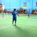 Turnamen bulutangkis yang berlangsung di GOR Fari Zai – Surya Papua/Yulianus Bwariat