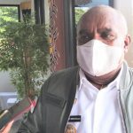 Bupati Merauke, Romanus Mbaraka saat memberikan keterangan pers – Surya Papua/IST
