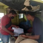 Tim Gakkum Ditpolairud Polda Papua memeriksa kelengkapan dokumen kapal nelayan di Wanam, Merauke – Surya Papua/IST