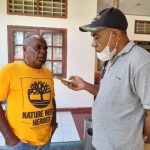 Bupati Merauke, Romanus Mbaraka sedang diwawancarai – Surya Papua/IST