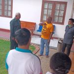 Kepala Dinas Pendidikan dan Pengajaran Kabupaten Merauke, Stefanus Kapasiang bersama sejumlah stanya bertemu Bupati Merauke, Romanus Mbaraka- Surya Papua/Frans Kobun