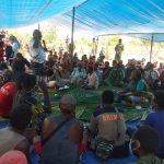 Romanus Mbaraka saat melakukan kampanye di Distrik Kaptel 2020 silam untuk bertarung dalam Pilkada Merauke – Surya Papua/Frans Kobun