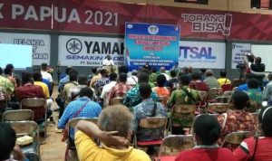 Pembukaan Kongres II Pemuda Malind yang berlangsung di GOR Hiad Sai – Surya Papua/Yulianus Bwariat