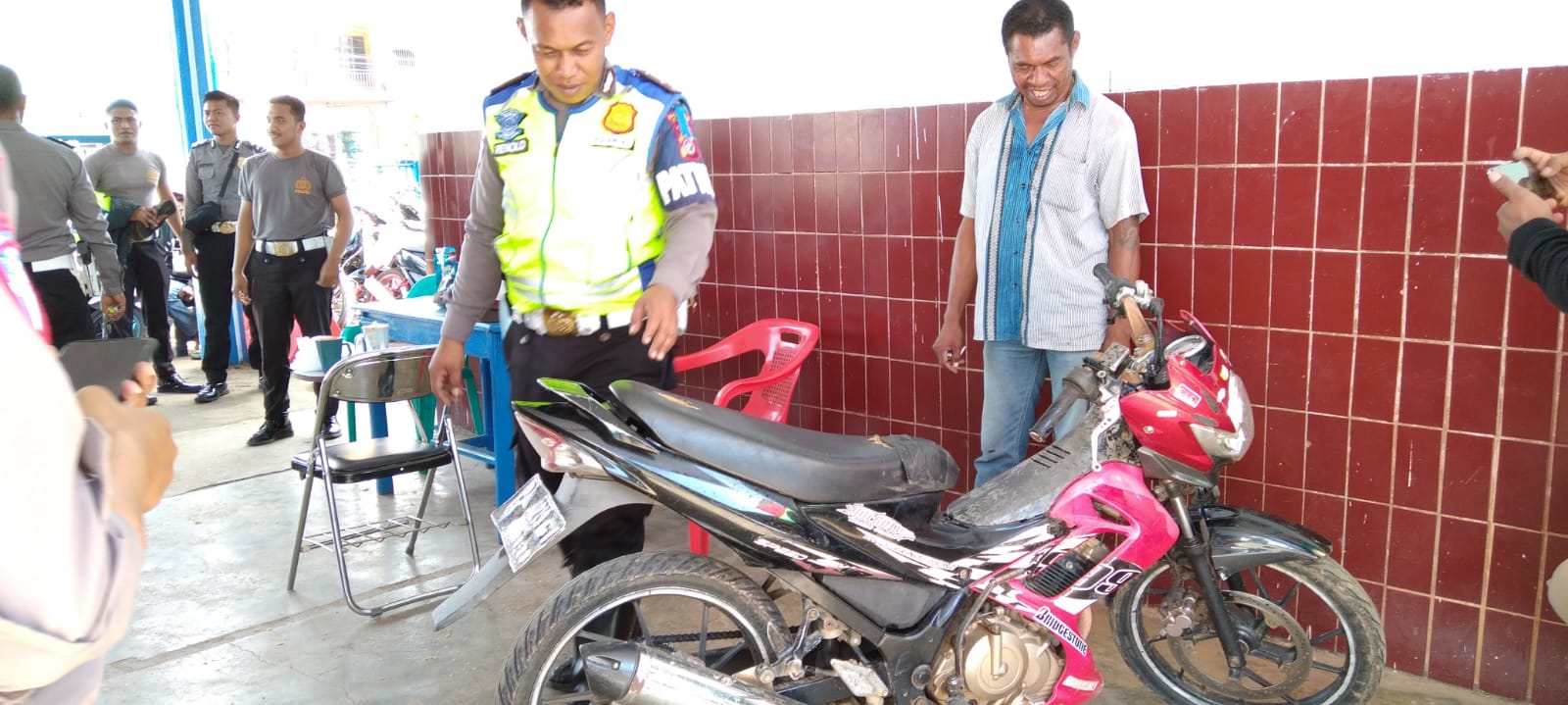 Motor yang diamankan Satlantas Polres Merauke tadi pagi – Surya Papua/Yulianus Bwariat