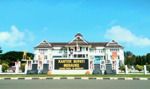 Kantor Bupati Merauke yang beralamat di Jalan Brawijaya – Surya Papua/Yulianus Bwariat