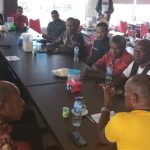 Pertemuan Bupati Merauke, Romanus Mbaraka bersama LMA serta sejumlah tokoh adat – Surya Papua/Frans Kobun