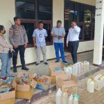 Ratusan botol minuman local jenis sopi yang disita aparat kepolisian – Surya Papua/IST