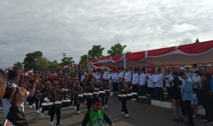 Etnis yang mengikuti pawai budaya yang dilaksanakan Pemerintah Kabupaten Merauke – Surya Papua/IST