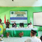 Bupati Merauke, Romanus Mbaraka sedang memberikan sambutan – Surya Papua/Ichal Ukat