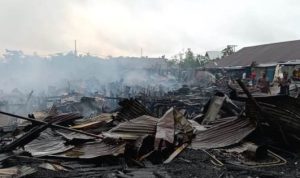 Ratusan rumah masyarakat di Kabupaten Asmat yang terbakar tadi pagi