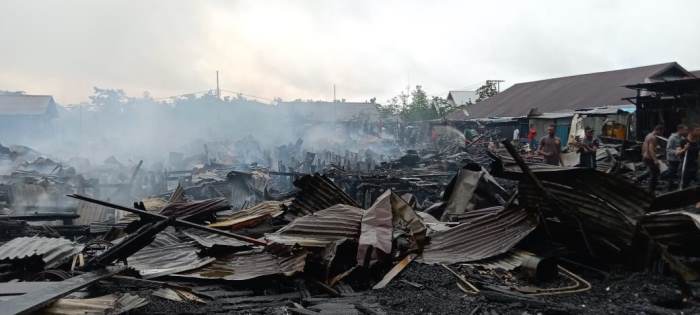 Ratusan rumah masyarakat di Kabupaten Asmat yang terbakar tadi pagi