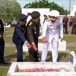 Upacara tabur bunga yang berlangsung tadi pagi di TMP- Surya Papua/Yulianus Bwariat