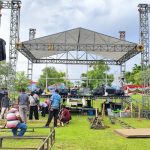 Tenda yang dibangun di Kapsul Waktu untuk persiapan penjemputan Penjabat Gubernur Papua Selatan – Surya Papua/Ichal Ukat
