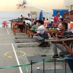 Perlombaan menembak yang berlangsing di GOR Hiad Sai – Surya Papua/Yulianus Bwariat