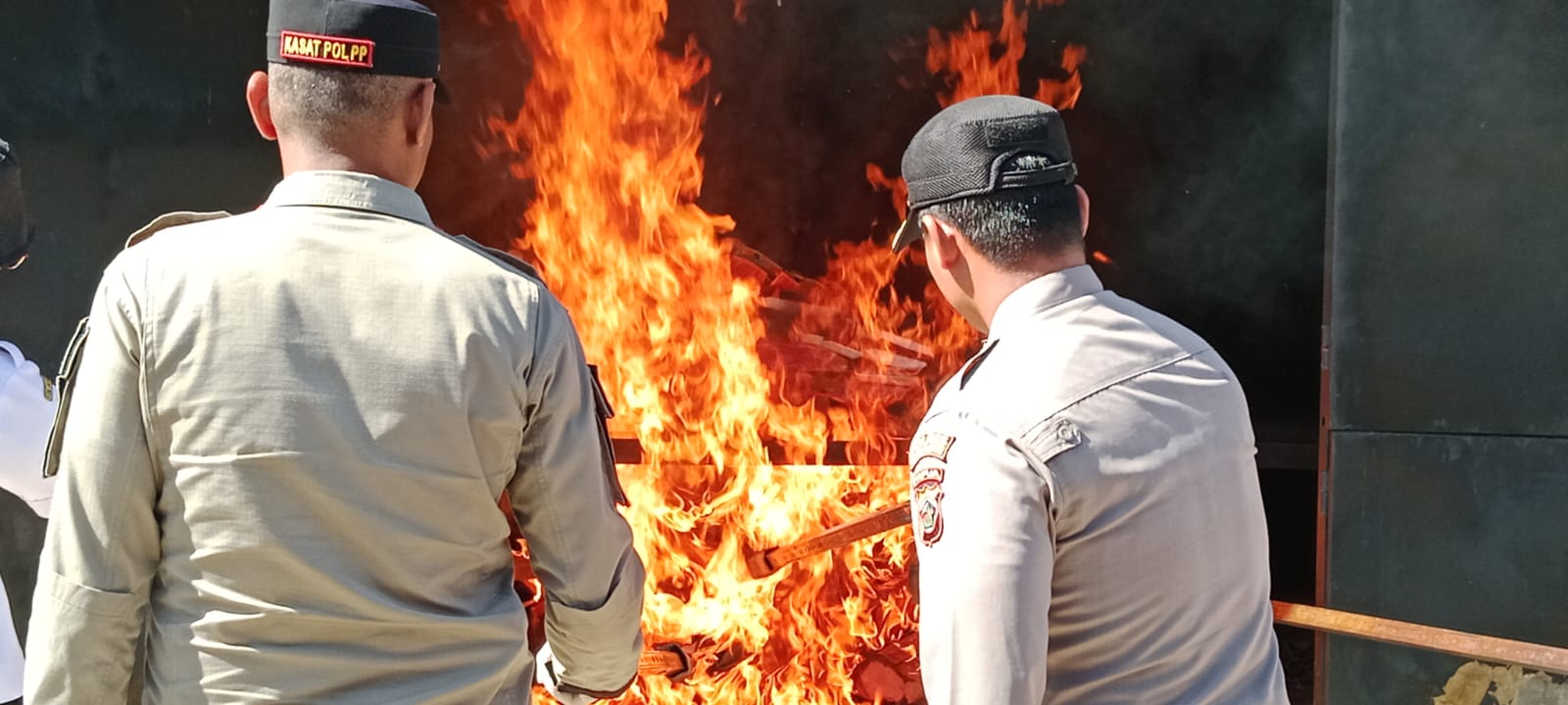 Daging yang sedang dimusnahkan oleh Pemerintah Kabupaten (Pemklab Merauke – Surya Papua/Yulianus Bwariat