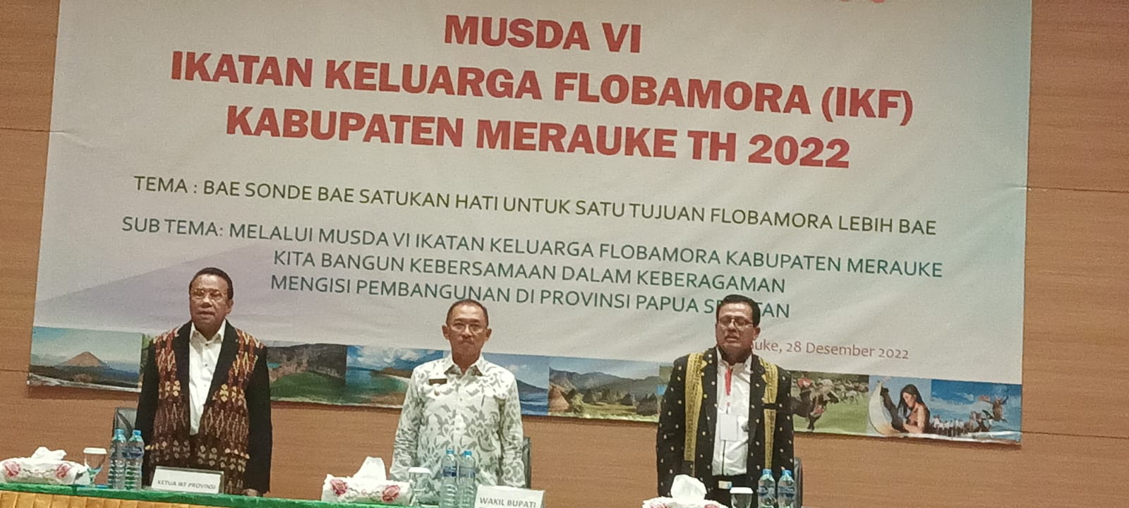 Wakil Bupati Merauke, H. Riduwan menghadiri pembukaan Musda VI IKF – Surya Papua/Frans Kobun