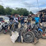 Sebelas unit kendaraan bermotor yang diamankan tim Rajawali 01 Polres Merauke – Surya Papua/Yulianus Bwariat