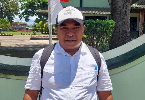 Koordinator Lapangan Karnaval Budaya , Ricky Kebubun – Surya Papua/Hendrik Resi