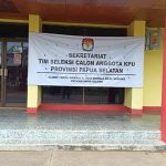 Sekretariat untuk penerimaan pendaftaran calon anggota Komisioner Provinsi Papua Selatan- Surya Papua/Yulianus Bwariat