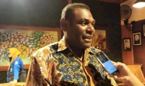 Ketua DPD KNPI Kabupaten Merauke, Simon Balagaize – Surya Papua/Frans Kobun