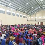 Paskah bersama ratusan anak Bevak Pintar yang berlangsung di MSC Center tadi pagi – Surya Papua/Frans Kobun
