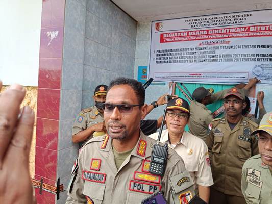 Kakan Satpol PP Kabupaten Merauke, Fransiskus Kamijay- Surya Papua/Frans Kobun