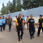 Kegiatan olahraga bersama yang dipimpin langsung Kapolres Merauke, AKBP Sandi Sultan – Surya Papua/IST