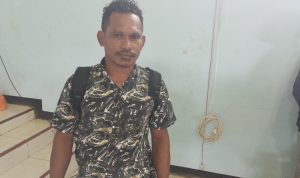 Ketua Dewan Stasi Kampung Bumun, Choken Rumlus – Surya Papua/Frans Kobun
