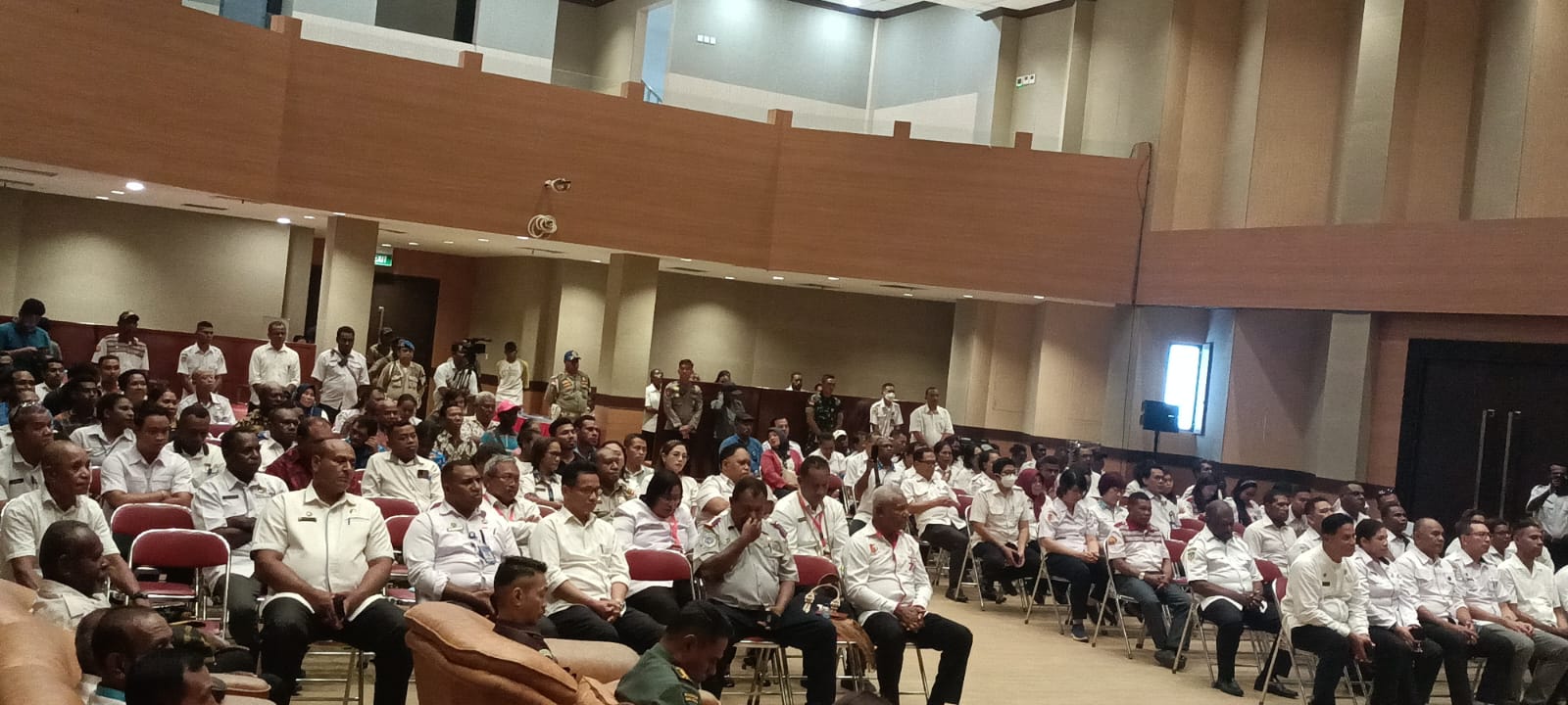 Para kepala dinas yang menghadiri pelantikan Sekda Merauke, Yeremias Paulus Ndiken – Surya Papua/Frans Kobun