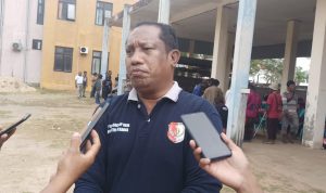 Kepala Dinas Perindagkop Kabupaten Merauke, Erik Rumlus – Surya Papua/Frans Kobun