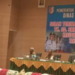 Bupati Merauke, Romanus Mbaraka sedang berikan sambutan – Surya Papua/Frans Kobun