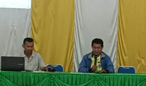 Wakil Ketua II LP3KD Provinsi Papua Selatan, Krispinus Palobo sedang berikan arahan – Surya Papua/Frans Kobun