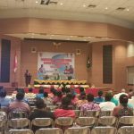 Ketua Panitia Kongres, Nartalia Teraka sedang memberikan laporan dalam kegiatan Kongres I – Surya Papua/Frans Kobun