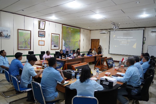 Suasana koordinasi dan komunikasi terkait penerapan uji tuntas di perusahaan oleh komnas HAM - Surya Papua/IST