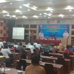 pokja Sekda Merauke, Jeremias Paulus Ndiken sedang memberikan sambutan usai pengurus POKJA-PAUD Kabupaten Merauke dilantik – Surya Papua/Frans Kobun