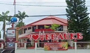 Kantor Telkom Merauke yang beralamat di seputaran Jalan Brawijaya – Surya Papua/Frans Kobun