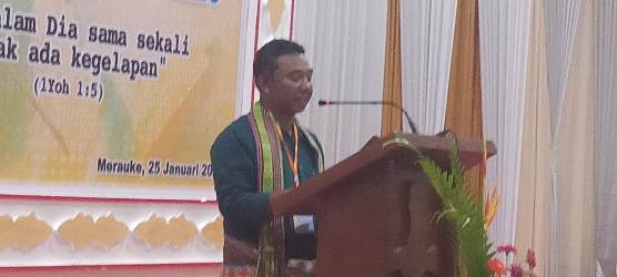 Ketua Panitia Syukuran, Kanisius Kauze – Surya Papua/Frans Kobun