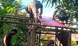 Pengerjaan puluhan MCK maupun sumur oleh Satgas TMMD yang berlangsung di Kampung Poepe, Distrik Ngguti, Kabupaten Merauke – Surya Papua/IST