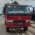 Truk jenis fuso yang diamankan satlantas Polres Merauke akibat tabrakan dengan motor – Surya Papua/IST