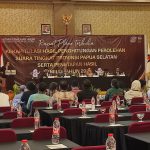 Perwakilan parpol dan tamu undangan yang menghadiri pleno penghitungan suara tingkat Provinsi Papua Selatan – Surya Papua/Frans Kobun
