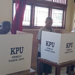 Kegiatan pencoblosan pada Pemilu tanggal 14 Pebruari 2024 lalu – Surya Papua/Frans Kobun