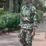 Filemon Basik-Basik ketika sudah mengenakan pakaian TNI AD – Surya Papua/IST
