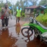 Banjir yang menggenangi perumahan masyarakat di Kampung Poo, Distrik Jagebob, Kabupaten Merauke – Surya Papua/IST