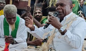Ketua DPW Partai NasDem Provinsi Papua Selatan, Romanus Mbaraka – Surya Papua/Frans Kobun