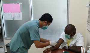 Bakal Calon Gubernur Papua Selatan, Romanus Mbaraka sedang jalani pemeriksaan kesehatan – Surya Papua/IST