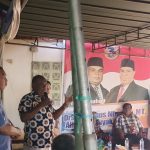 Calon Gubernur Papua Selatan, Romanus Mbaraka sedang bicara – Surya Papua/Frans Kobun