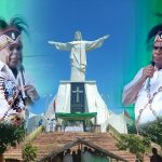 koko 1 Patung Kristus Raja hasil karya Romanus Mbaraka yang berdiri kokoh di Pulau Habe – Surya Papua/Frans Kobun